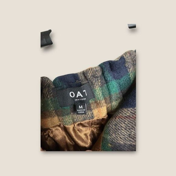 OAT New York Green Flannel Belted Paperbag Waist Trouser Pants Size Medium NWT - Picture 8 of 10